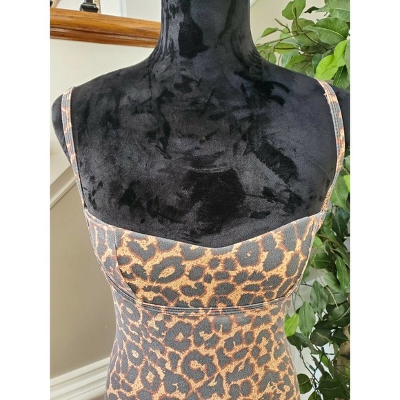 PRETTYLITTLETHING Women Multicolor Polyester SquareNeck Knee Length Dress Size 4 - Picture 5 of 10